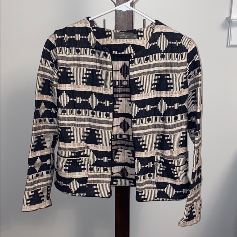 Aztec print blazer